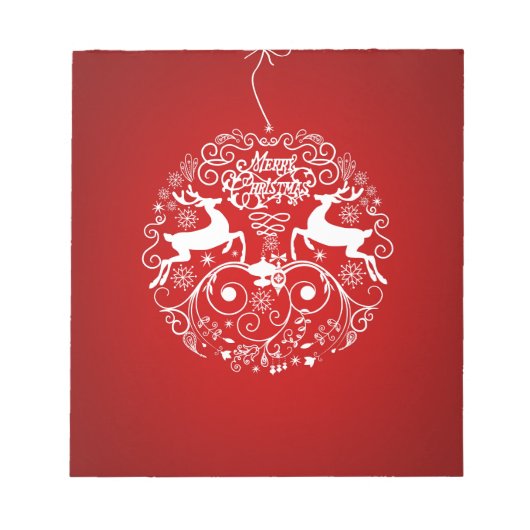 Vrolijk kerstfeest, vriendjes. notitieblok (Voorkant)