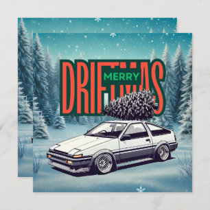 (Vrolijk Kerstfeest) Vrolijk Driftmas - Hachiroku Feestdagenkaart
