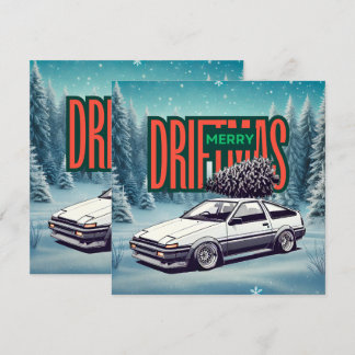 (Vrolijk Kerstfeest) Vrolijk Driftmas - Hachiroku Feestdagenkaart