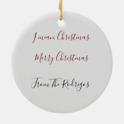 Vrolijk Kerstfeest Vrolijk Kat-Mas Kat Boom Keramisch Ornament (Achterkant)