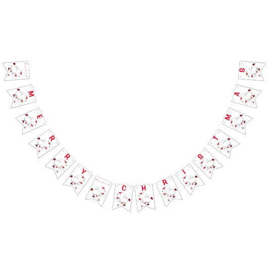 Vrolijk kerstfeest - Vrolijk kerstfeest Beren Vlaggetjes (Alle)