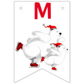 Vrolijk kerstfeest - Vrolijk kerstfeest Beren Vlaggetjes (Tweede vlag)