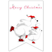 Vrolijk kerstfeest - Vrolijk kerstfeest Beren Vlaggetjes (Eerste vlag)