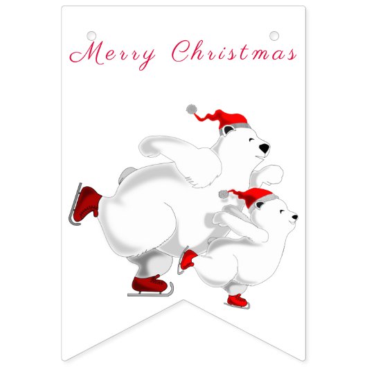 Vrolijk kerstfeest - Vrolijk kerstfeest Beren Vlaggetjes (Eerste vlag)