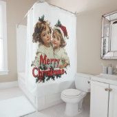 Vrolijk kerstfeest - Vrolijk kerstfeest met Schatt Douchegordijn (In situ)