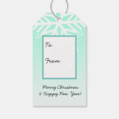 Vrolijk kerstfeest, vrolijk nieuwjaar muis met cad cadeaulabel (Achterkant)