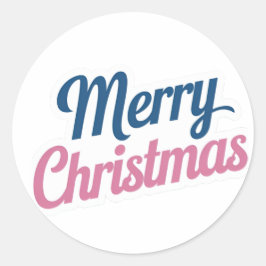 Vrolijk Kerstfeest Vrolijke Stickers Ronde Sticker