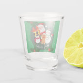 Vrolijk kerstfeest, vrolijke vakantie shot glas (Achterkant)