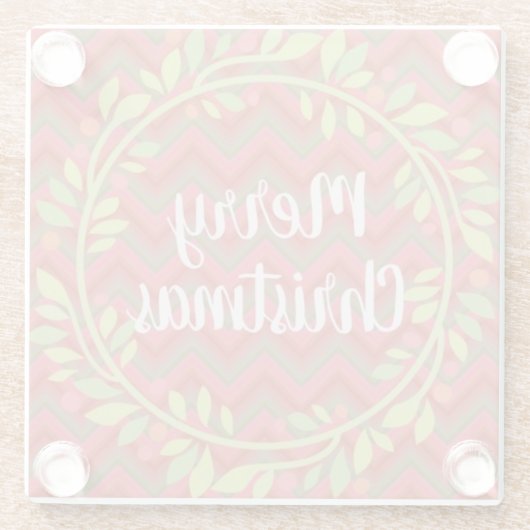 Vrolijk kerstfeest, vron en grote Onderzetters (Achterkant)