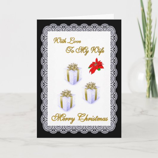 Vrolijk kerstfeest/vrouw feestdagen kaart (Voorkant)