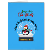 Vrolijk kerstfeest Waarom sneeuwt het hier altijd?