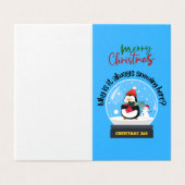 Vrolijk kerstfeest Waarom sneeuwt het hier altijd? Kaart (Buitenkant ongevouwen)