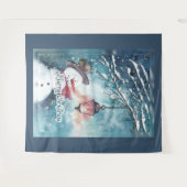 Vrolijk kerstfeest wandkleed (Voorkant (horizontaal))