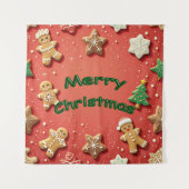Vrolijk kerstfeest wandkleed (Voorkant)