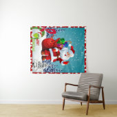 Vrolijk kerstfeest wandkleed (In Situ (horizontaal))