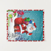 Vrolijk kerstfeest wandkleed (Voorkant (horizontaal))