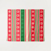 Vrolijk kerstfeest wandkleed (Voorkant (horizontaal))