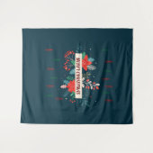 Vrolijk kerstfeest wandkleed (Voorkant (horizontaal))