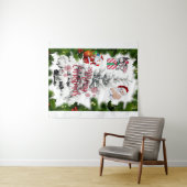 Vrolijk kerstfeest wandkleed (In Situ (horizontaal))