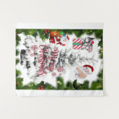 Vrolijk kerstfeest wandkleed (Voorkant (horizontaal))