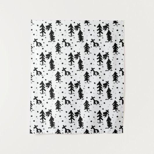 Vrolijk kerstfeest! wandkleed (Voorkant)