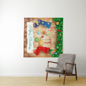 Vrolijk kerstfeest wandkleed (In Situ (horizontaal))