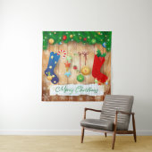 Vrolijk kerstfeest wandkleed (In situ)