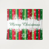 Vrolijk kerstfeest wandkleed (Voorkant (horizontaal))