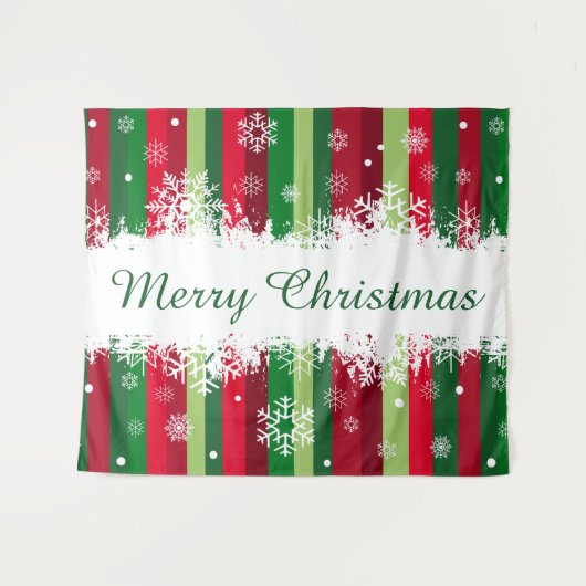 Vrolijk kerstfeest wandkleed (Voorkant (horizontaal))