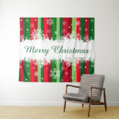 Vrolijk kerstfeest wandkleed (In Situ (horizontaal))