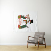 Vrolijk kerstfeest wandkleed (In Situ (horizontaal))