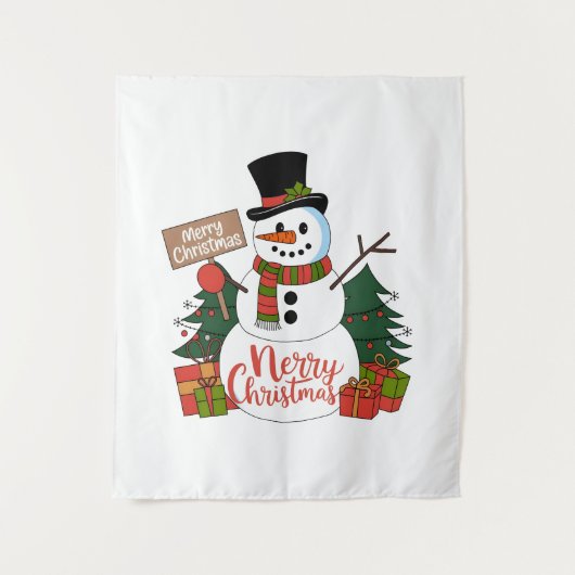 Vrolijk kerstfeest wandkleed (Voorkant)