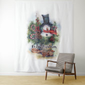 Vrolijk kerstfeest wandkleed (In situ)