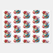 Vrolijk kerstfeest warme cacao en koekjes inpakpapier vel (Voorkant 2)