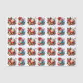 Vrolijk kerstfeest warme cacao en koekjes tissuepapier (Voorkant)