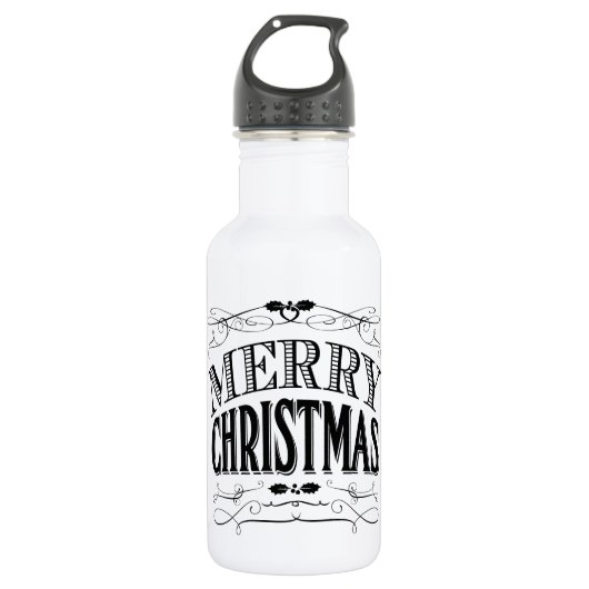  Vrolijk Kerstfeest Waterfles (Voorkant)