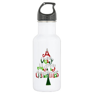 Vrolijk kerstfeest waterfles 