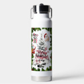 Vrolijk kerstfeest waterfles (Voorkant)