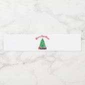 Vrolijk kerstfeest waterfles etiket (Enkel label)