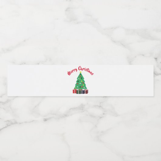 Vrolijk kerstfeest waterfles etiket (Enkel label)