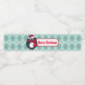 Vrolijk kerstfeest waterflesetiketten Stickers (Enkel label)