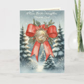 Vrolijk Kerstfeest Waterverf Baby Jesus Feestdagen Kaart (Voorkant)