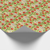 Vrolijk Kerstfeest Waterverf Bloemen Wrapping Pape Cadeaupapier (Hoek)