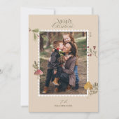 Vrolijk kerstfeest Waterverf bosrijke paddenstoele Feestdagenkaart (Voorkant)