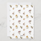 Vrolijk kerstfeest Waterverf bosrijke paddenstoele Feestdagenkaart (Achterkant)