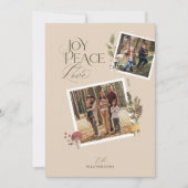 Vrolijk kerstfeest Waterverf bosrijke paddenstoele Feestdagenkaart (Voorkant)