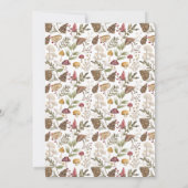 Vrolijk kerstfeest Waterverf bosrijke paddenstoele Feestdagenkaart (Achterkant)