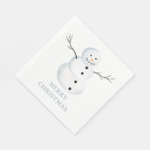 Vrolijk kerstfeest. Waterverf een schattige sneeuw Servet (Hoek)