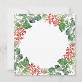 Vrolijk kerstfeest Waterverf Floral Holiday Kaart (Achterkant)