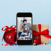 Vrolijk Kerstfeest Waterverf Foto Kerstbomen Feestdagenkaart